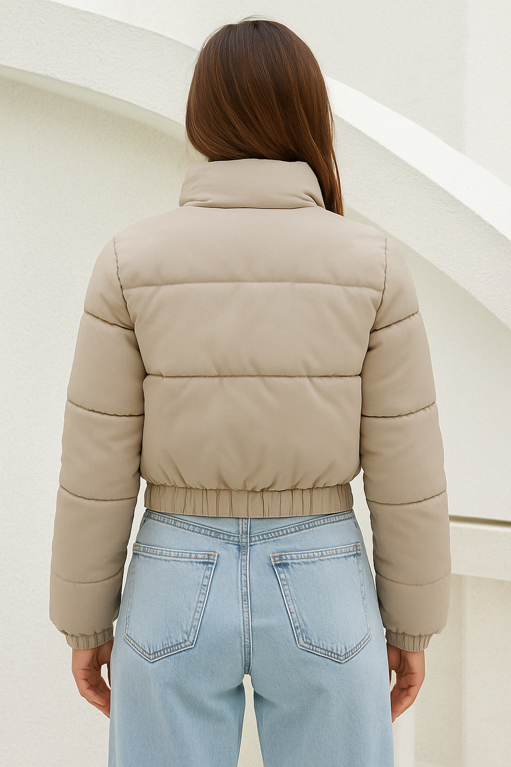 Talia - Dames Cropped Pufferjas