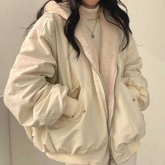Yana Women’s Oversized Bomber Jacket – Winter Coat