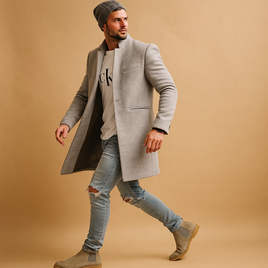 Barclay & Bloom | Herren Wollmantel – Maßgeschneiderter langer Wintermantel