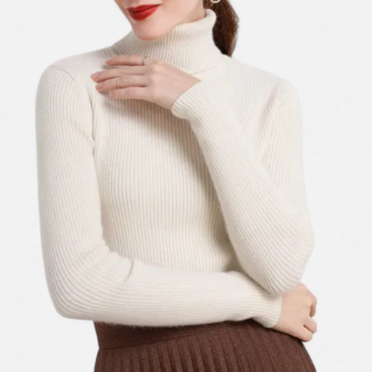 Barclay & Bloom | Women’s Ribbed Turtleneck – Long Sleeve Slim Fit Top