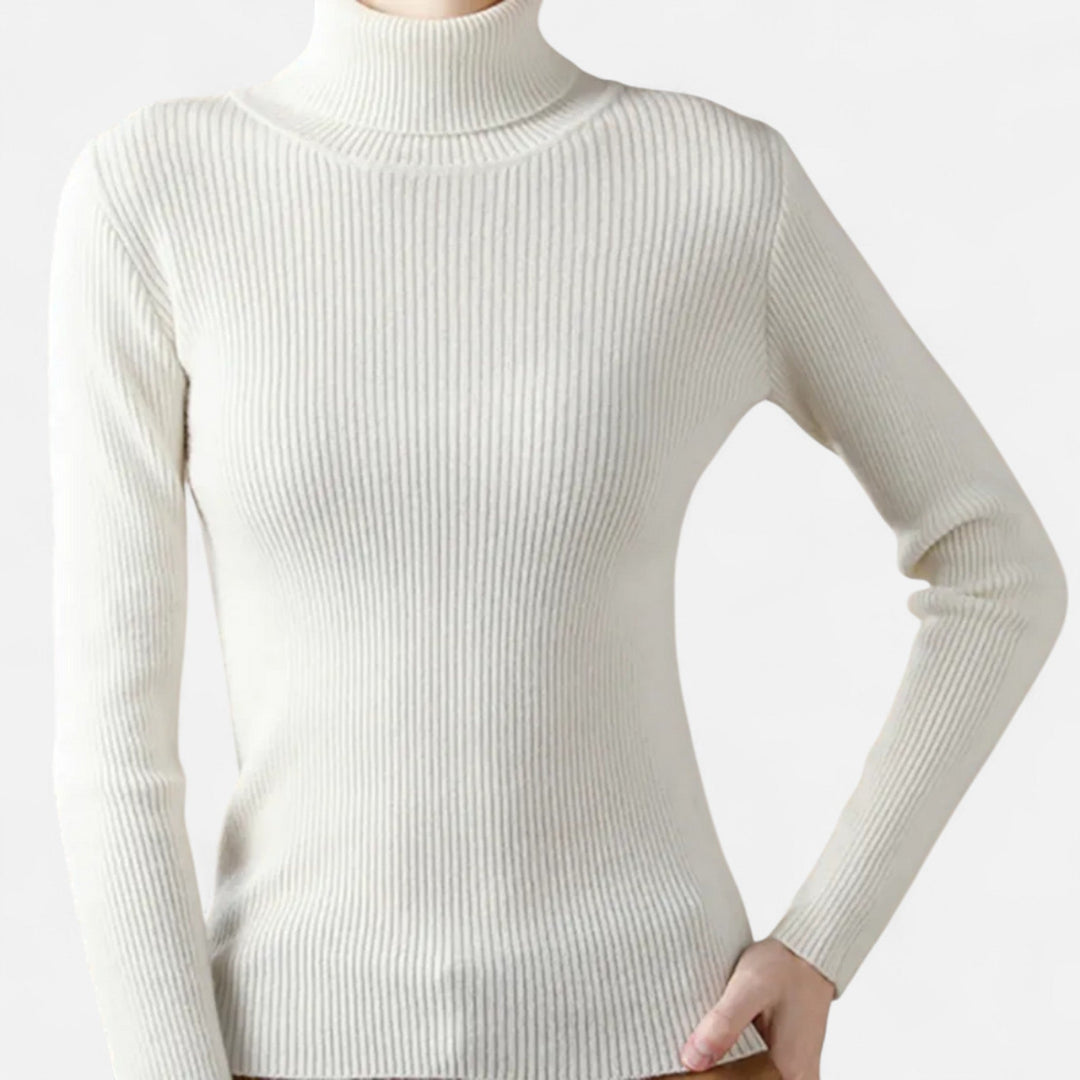 Barclay & Bloom | Women’s Ribbed Turtleneck – Long Sleeve Slim Fit Top