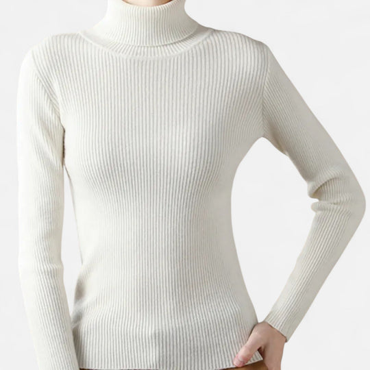 Barclay & Bloom | Women’s Ribbed Turtleneck – Long Sleeve Slim Fit Top