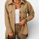 Romy Women’s Overshirt Jacket – Long Sleeve Button Front Shacket