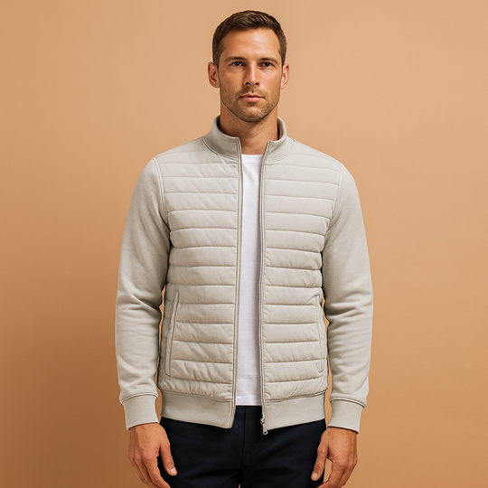 Barclay & Bloom | Men’s Quilted Bomber Jacket – Lightweight Padded Zip Jacket