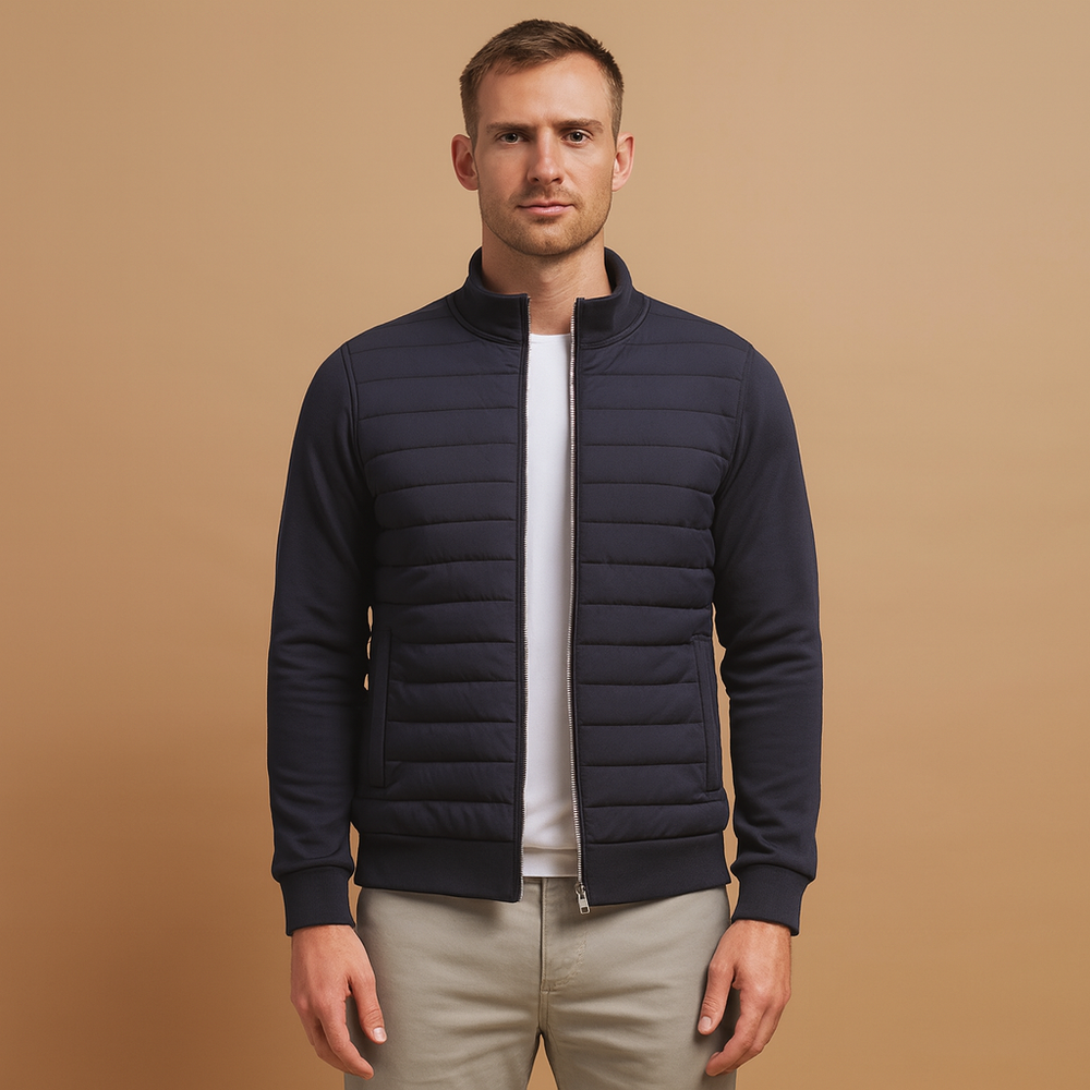 Barclay & Bloom | Men’s Quilted Bomber Jacket – Lightweight Padded Zip Jacket