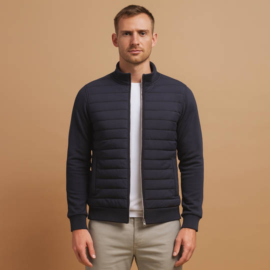 Barclay & Bloom | Men’s Quilted Bomber Jacket – Lightweight Padded Zip Jacket