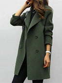 Mauren - Women's Double-Breasted Long Coat