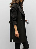 Mauren - Women's Double-Breasted Long Coat