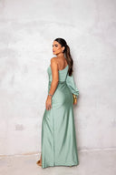 Celina – One Shoulder Asymmetric Dress with Side Slit
